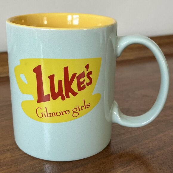 Zak! | Dining | Gilmore Girls Lukes Diner Gray Yellow Mug Coffee Cup Wb ...
